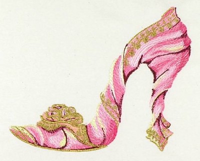 BFC Creations Digitised Machine Embroidery - Silk Slipper