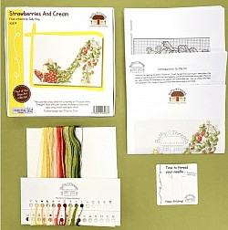 Strawberries and Cream Cross Stitch Kit