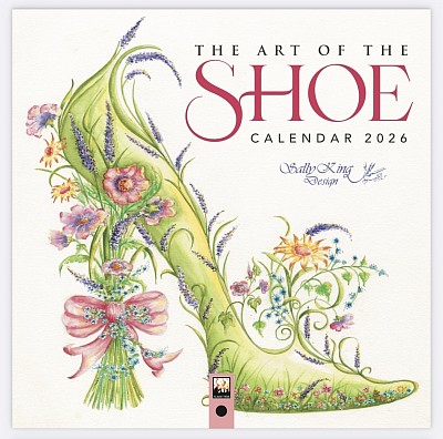 The Art of the Shoe Calendar 2026 by Sally King Design - Publisher Flame Tree Calendars